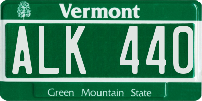 VT license plate ALK440