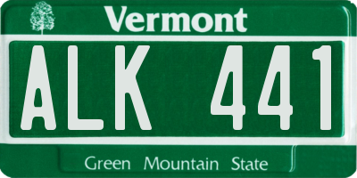 VT license plate ALK441
