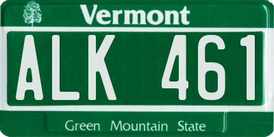 VT license plate ALK461