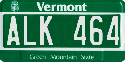 VT license plate ALK464