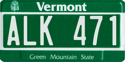 VT license plate ALK471