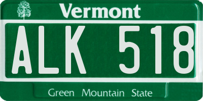 VT license plate ALK518