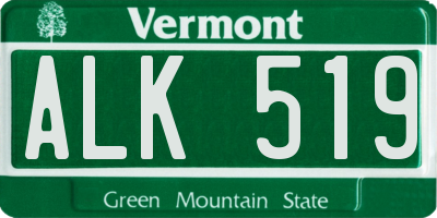 VT license plate ALK519