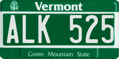 VT license plate ALK525