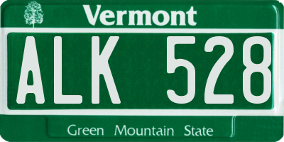 VT license plate ALK528