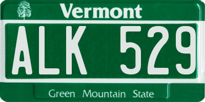 VT license plate ALK529