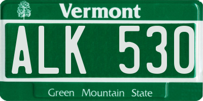 VT license plate ALK530