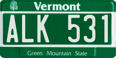 VT license plate ALK531