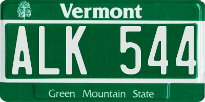 VT license plate ALK544