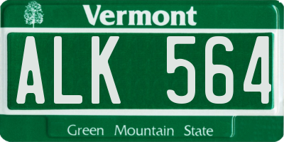 VT license plate ALK564
