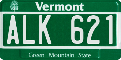 VT license plate ALK621