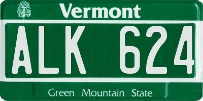 VT license plate ALK624