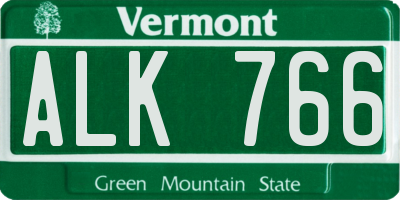 VT license plate ALK766