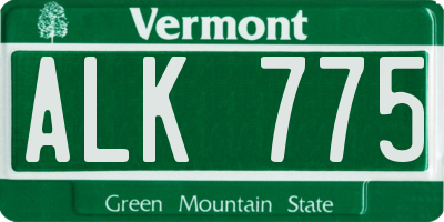VT license plate ALK775