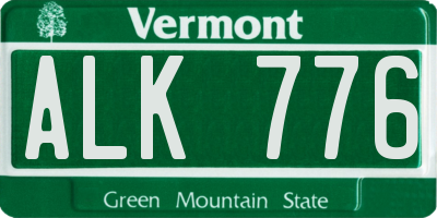 VT license plate ALK776