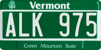 VT license plate ALK975
