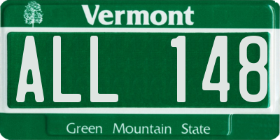 VT license plate ALL148