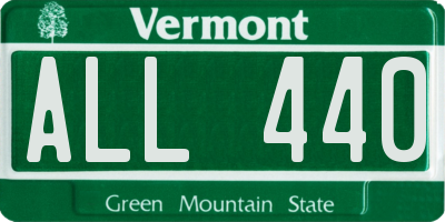 VT license plate ALL440