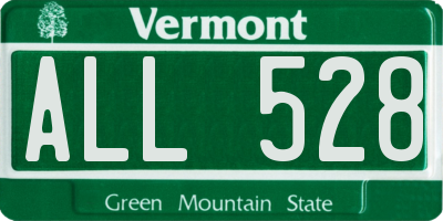 VT license plate ALL528