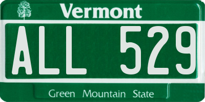 VT license plate ALL529