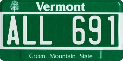 VT license plate ALL691
