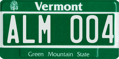 VT license plate ALM004