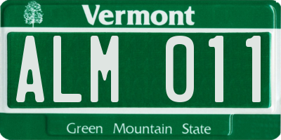VT license plate ALM011