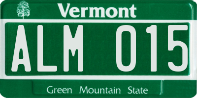 VT license plate ALM015
