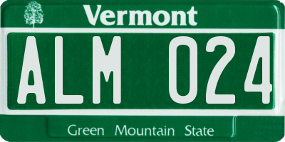 VT license plate ALM024