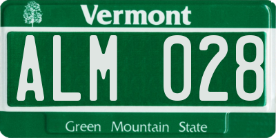 VT license plate ALM028