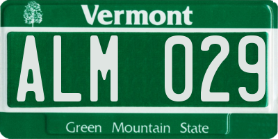 VT license plate ALM029