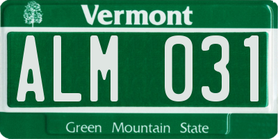 VT license plate ALM031