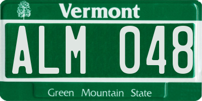 VT license plate ALM048