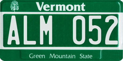 VT license plate ALM052
