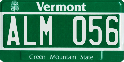 VT license plate ALM056
