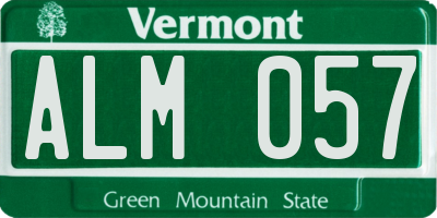 VT license plate ALM057