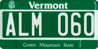 VT license plate ALM060