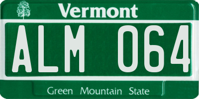VT license plate ALM064