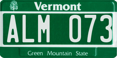 VT license plate ALM073