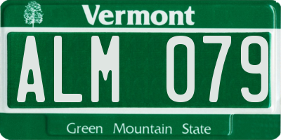 VT license plate ALM079