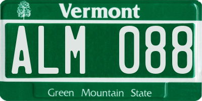 VT license plate ALM088