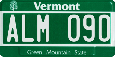 VT license plate ALM090
