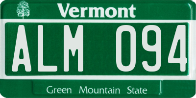 VT license plate ALM094