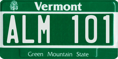 VT license plate ALM101