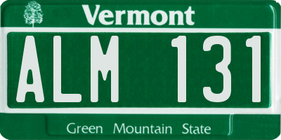 VT license plate ALM131