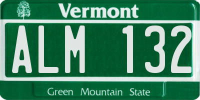VT license plate ALM132