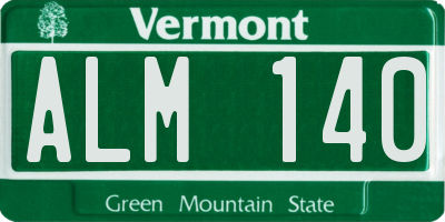 VT license plate ALM140