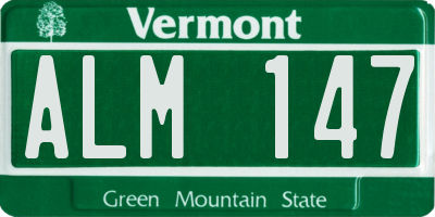 VT license plate ALM147