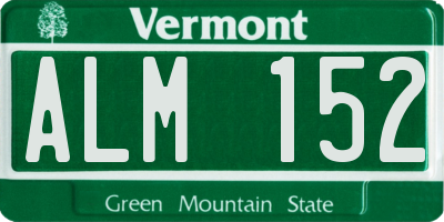 VT license plate ALM152
