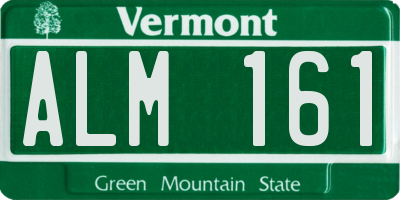 VT license plate ALM161